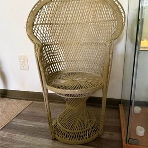 Children's Elegant Tan Wicker Chair